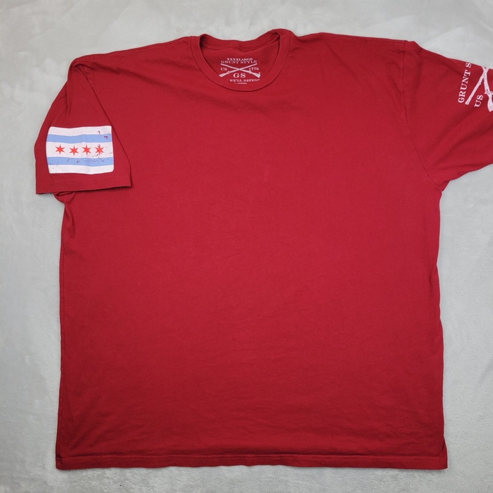 Grunt Style T Shirt Men XXXXL Marine Club Vet Veteran Patriot Flag Chicago Star